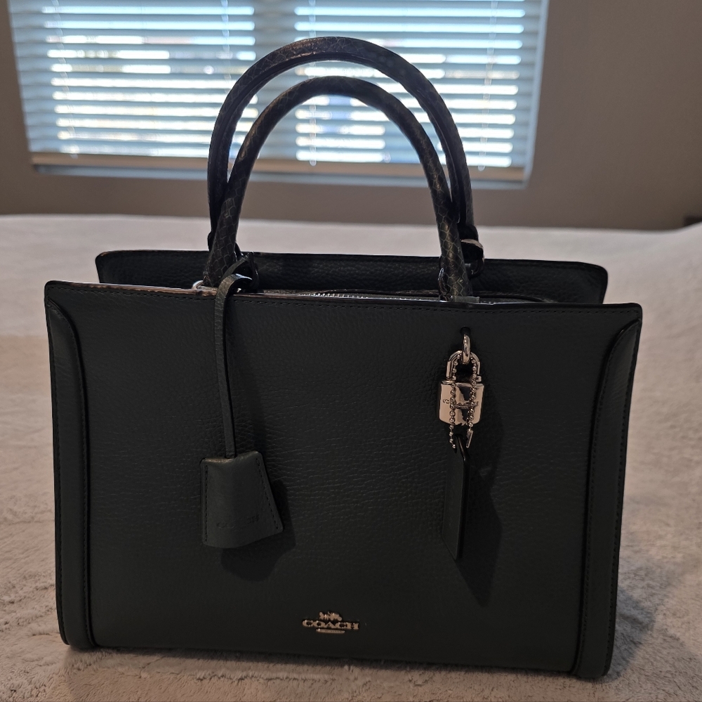 Exotic Green Coach Handbag